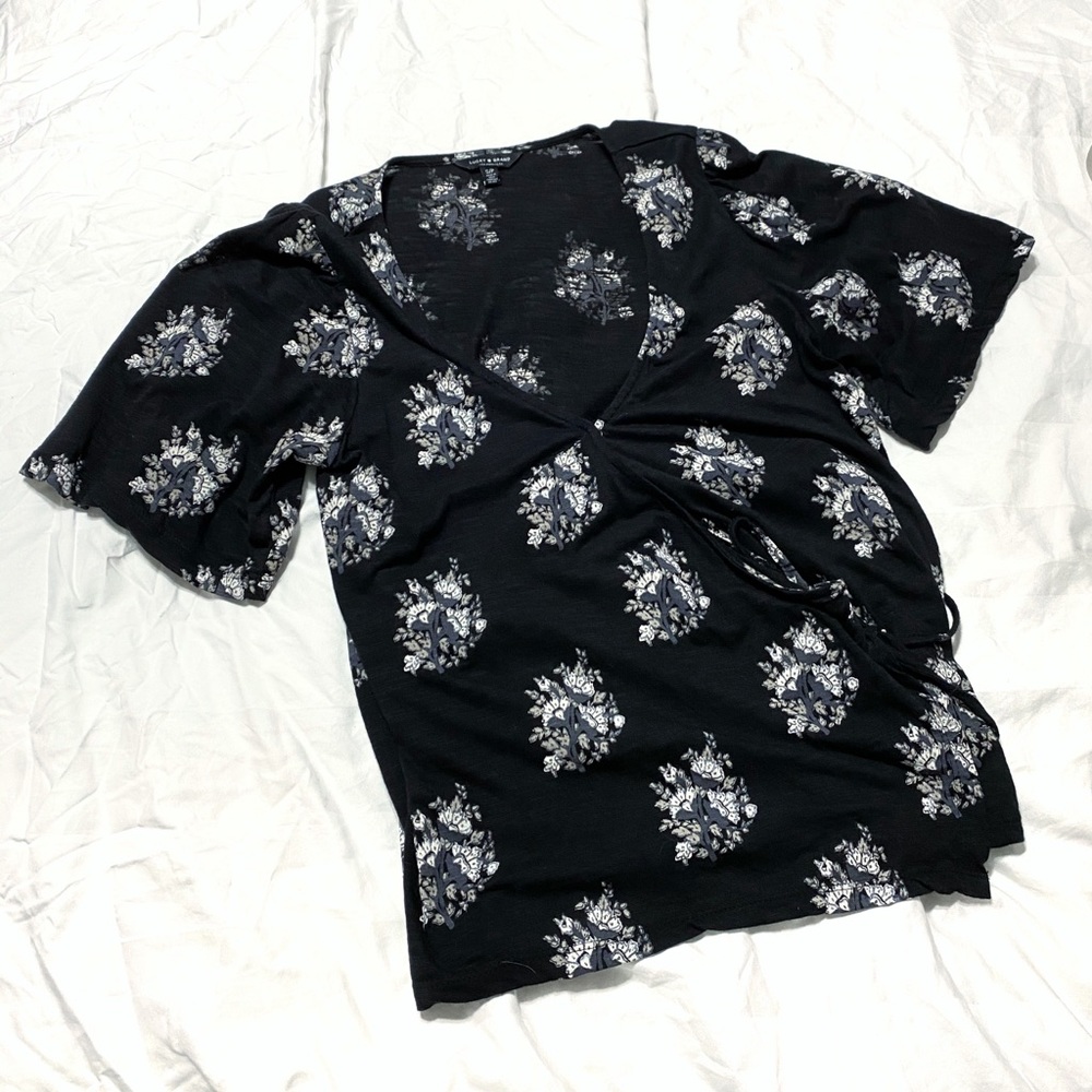 Lucky Brand - Black Wrap Blouse
